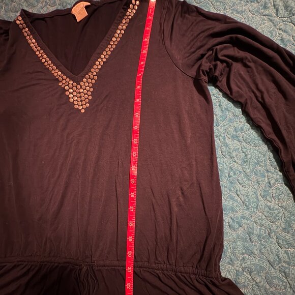 Michael Kors Black V-Neck Blouse Size XL - Picture 6 of 7